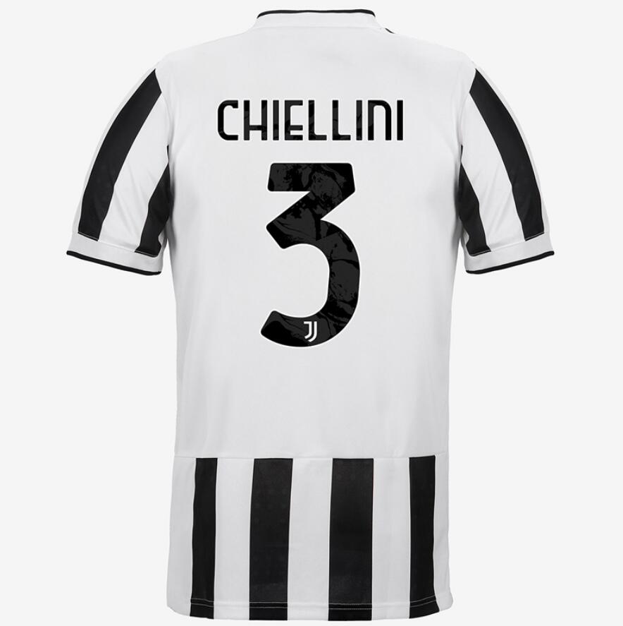 2021/22 Juventus Home Kit Soccer Jersey with CHIELLINI 3 printing